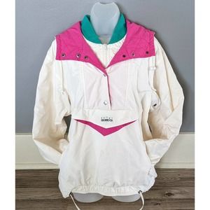 Vintage Obermeyer Sport Nylon Ski Jacket ~ Ladies Size 10 ~ 90s Anorak Pullover